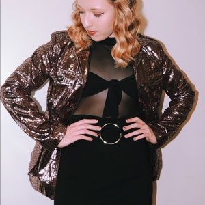 Tracy Porter Metallic Jacket